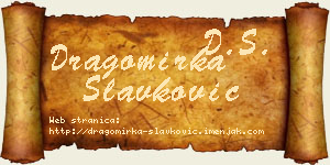 Dragomirka Slavković vizit kartica